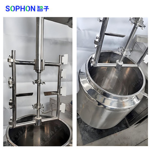 SOPHON 100L 200L 500L Milk Beverage Electric Mixing Tank With <strong>Agitator</strong> <strong>High</strong> <strong>Speed</strong> Mixer Disperser Chemical Slurry Homogenizer - Product Image 4