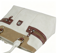 Tas Tote Kulit PU Kapasitas Besar Custom Pabrik, Tas Selempang Kasual Wanita dengan Logo Cetak Custom