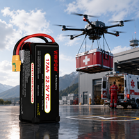 Baterai Drone LiPo Kapasitas Besar Kelas Industri 17Ah 22.2V untuk Sel Daya Isi Ulang Baterai LiPo Drone Pengiriman Logistik