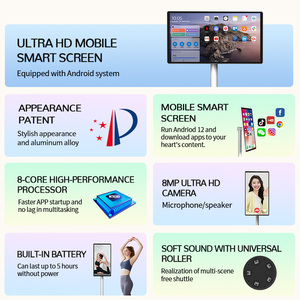 Televisor Inteligente Portátil Blanco de 21.5 Pulgadas con 6GB+128GB, Android 13, Full HD 1080p, Pantalla Táctil de 10 Puntos, Ruedas Móviles, Señalización Digital Interactiva - Product Image 6