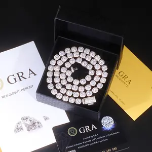 RTS Hot Sale Large Size VVS Moissanite Diamond Hip Hop Jewelry Cuban Link Chain Necklace For Men