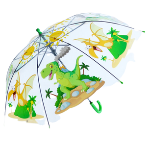 Parapluies pour enfants en gros, imperméables, semi-automatiques, transparents, à motifs de dessins animés, petits parapluies et parapluies droits - Product Image 5