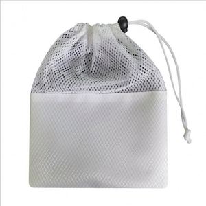 Customized Mini Blue Nylon Mesh <b>Drawstring</b> <b>Pouch</b> Small and Practical for Gift Packing or Promotion Industrial Use - Product Image 5