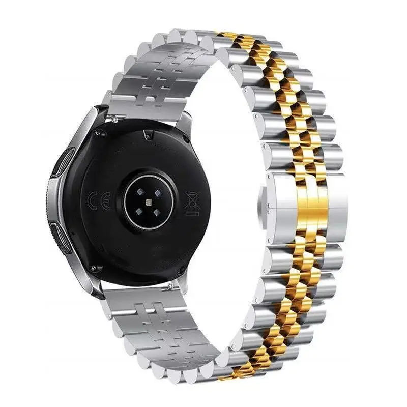 20/22MM Wristband Link Bracelet Stainless Steel Metal Watch Band Strap for Universal Samsung Garmin Huawei Smart watch