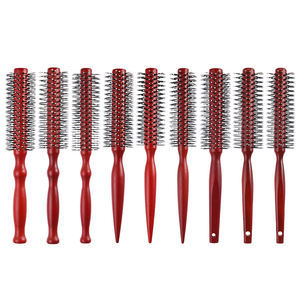 WANMEI Brand <strong>Hair</strong> Curling Comb Straight Roller Comb High-Temperature Resistant <strong>Hair</strong> <strong>Styling</strong> Lotus Wood Round <strong>Hair</strong> Brush - Product Image 6