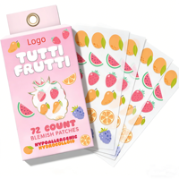 Patchs anti-imperfections OEM/ODM au design mignon 6 fruits, autocollants invisibles pour boutons avec huile d'arbre à thé – Soin anti-acné