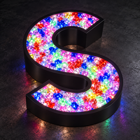 Lettres LED scintillantes style luxe, lettres dorées, lettres diamant, logo personnalisé LED pour entreprise