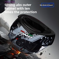 Casque de moto certifié 3C BY-168 en ABS, double visière, design quatre saisons - adapté aux motos et aux véhicules électriques