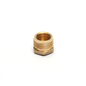 Đồng Áp Suất Thấp 57-3 M4 Đầu Phẳng <span class=keywords><strong>1</strong></span>/4 \ "NPT Hex Chèn Nut Với Nickel Mạ Bề Mặt <span class=keywords><strong>Brass</strong></span> Phù Hợp Ngắn Flare Nut - Product Image 3