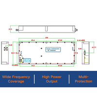 Modul Penguat Daya RF Kustom 1100-1280MHz 100W untuk Sistem Anti-UAV Modul PA Gain Tinggi OEM ODM