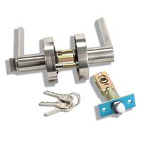 Nuevo Juego de Manijas Tubulares para Puertas Interiores, de Aleación de Zinc, para Baño y Cocina, con Cerradura de Seguridad sin Llave y Cilindro