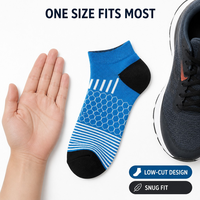 Chaussettes courtes antidérapantes respirantes à séchage rapide avec logo sur le dessus, mélange de spandex/nylon/coton, fines, décontractées, pour l'été, pour hommes