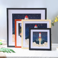 Cadre photo carré en bois massif 16x16 pouces fait à la main tenture murale et affichage de table pour la décoration intérieure Art Photo imprime sans tapis