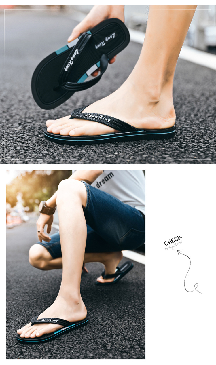 Men Flip-Flops Slippers Casual Flat Shoes Summer Beach PVC Flip Flops Manufacturers