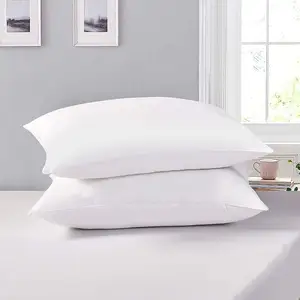 Оптовая продажа, мягкая Высококачественная наполненная пухом подушка для кровати, белые пуховые подушки для отеля