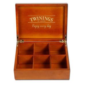 Organizador Sólido DS, Personalizado, Hecho a Mano, con Logotipo Estampado en Caliente, 6 Compartimentos, Caja de Té Rectangular de Madera MDF, Paquete de Regalo DST-2003 - Product Image 1