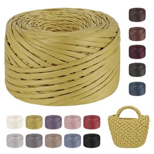 Hilo de Cuero Sintético Mate de 200g para Tejer Bolsos a Mano, Hilo de Camiseta para Tejer Bolsos Hechos a Mano, Venta al Por Mayor - Product Image 3