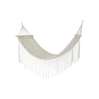 HAMAC EN COTON 200x100x0.5 Léger Capacité 100 KG FRINGES PROF Larges