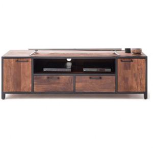 Mueble de TV con estante de madera maciza moderno de último diseño para sala de estar - Product Image 5