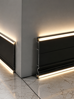 Plinthe en aluminium poli coloré de 150 mm pour usage industriel, modèle 2026, très demandée - Écologique, durable, échantillon gratuit
