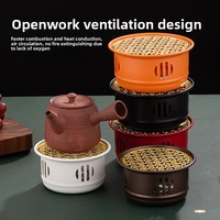 1-2L Nachhaltiger Teewärmer für Dufttee, Isolierung für Outdoor-Einsatz, Gas- und Induktionsherd-kompatibel, Kerzenbetrieben, Edelstahl, Chinesischer Stil