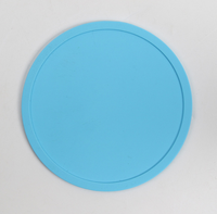 Alas Meja Silikon Bulat Warna Polos Tahan Guncangan Tahan Air untuk Cangkir Teh Diameter 10Cm Alas Meja Tatakan Cangkir Teh