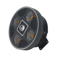 Projecteur LED MOKE à Effet Lumineux avec Boule Disco Centrale DMX512, Activé par le Son, pour Scène, Fête, DJ, Bar, Mariage, Lumière Disco