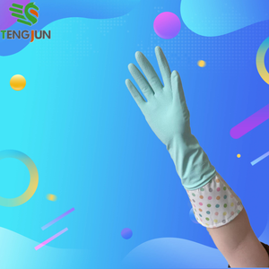 Guantes de Látex Azules de Grosor Medio y Largos para Limpieza del Hogar, Jardinería, Lavado y Cuidado de Mascotas - Product Image 4