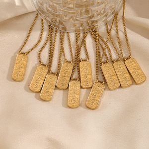 GT Vintage joyería chapado en oro collar Tarot <span class=keywords><strong>111</strong></span> Ángel número colgante collar al por mayor Acero inoxidable amor tarjeta Accesorios - Product Image 3