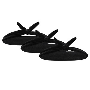 Diadema coreana de terciopelo con lazo, color negro, paquete de 3, con lazo para uso diario - Product Image 1