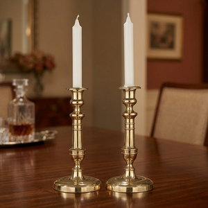 Support à bougie en laiton fait main, artisanat décoratif en laiton, DMB-202 - Product Image 1