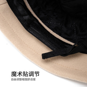 Nuevo Sombrero <span class=keywords><strong>de</strong></span> Pescador <span class=keywords><strong>de</strong></span> Ala Ancha <span class=keywords><strong>con</strong></span> Rayas, para Otoño e Invierno, para <span class=keywords><strong>Mujer</strong></span>, Combinable <span class=keywords><strong>con</strong></span> Todo, a Prueba <span class=keywords><strong>de</strong></span> Frío, Cálido, que Estiliza el <span class=keywords><strong>Rostro</strong></span> - Product Image 4
