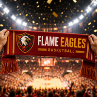 Écharpe de supporter personnalisée en polyester, imprimée par transfert thermique haute définition, pour événements sportifs