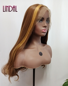 LINDAL onda allentata 13x6 frontal del merletto parrucca sintetica freetress capelli <span class=keywords><strong>fantasy</strong></span> marrone scuro parrucca sintetica - Product Image 2