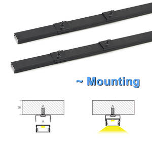 Perfil de aluminio de canal de luz de tira LED al por mayor con difusor para decoración de interiores, cocina, armario - Product Image 4
