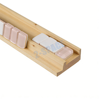 MALADA Supports magnétiques pour Mahjong, Ensemble de supports et poussoirs en bois massif de 20 pouces pour Mahjong américain OEM