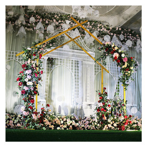 ซุ้มแต่งงานทรงหกเหลี่ยมโลหะแบบตั้งพื้นสำหรับตกแต่งงานปาร์ตี้และงานเทศกาล - Product Image 2