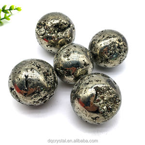 Esfera de Mineral de Pirita de Cobre Natural Pulida, Bola de Pirita de Cobre Drusa para Decoración y Sanación - Product Image 2