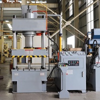 Presse hydraulique à quatre colonnes de 400 tonnes, pompe PLC, roulement moteur, couvercle de regard SMC, estampage, haute précision, formage des métaux, 15 kW