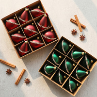 Grosir 9Pcs 8CM Set Bola Natal Plastik Berlapis Elektroplating Gaya Baru untuk Hiasan Gantungan Pohon Natal untuk Dekorasi Liburan.