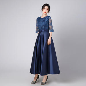 Vestido de Noche de Encaje Ajustado para Presentadora, Elegante Falda Larga para Boda, Fiesta o Ceremonia Anual - Product Image 3