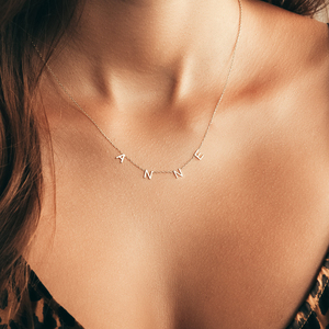 Collana con nome lettera placcato oro personalizzato delicato per le donne regalo personalizzato personalizza <span class=keywords><strong>gioielli</strong></span> con collana iniziale in acciaio inossidabile - Product Image 2