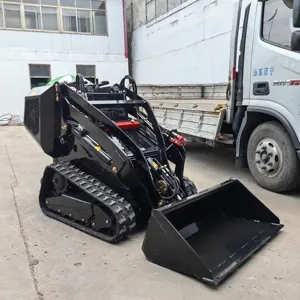 Livraison gratuite! 1ton 1000kg Infront China Skidsteer Dingo Stand On Attachments Mini Crawler Skid Steer Loader With Track