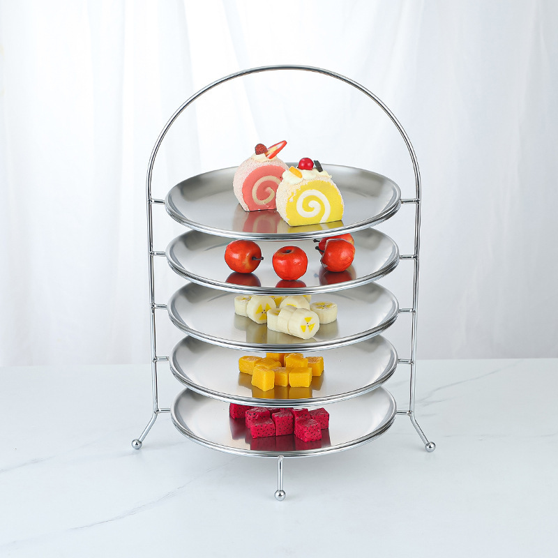 Five-tier multi-purpose rack (silver set)