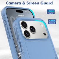 Coques de protection anti-chute 2-en-1 en TPU et PC pour iPhone 18, 17, 16 Pro Max et iPhone 17 Air, anti-rayures