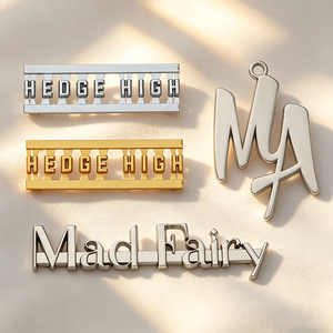 ป้ายโลโก้โลหะสลักลายตามสั่งสำหรับเสื้อผ้า ผ้าพันคอ - Product Image 3