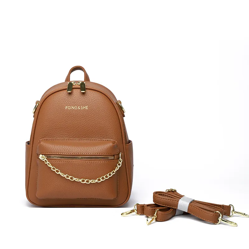 Genuine Leather Backpack 2023 New Fashion School Bag Women's Fashion Versatile Travel Bag