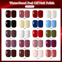 ZHI JIA – Kit de vernis à ongles pelable à base d'eau, 20 couleurs, 7,5 ml, séchage rapide, non toxique, pour manucure DIY et salon
