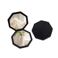 Miroir compact octogonal pliable, miroir de voyage portable double face, miroir cosmétique pour retouches, miroir publicitaire