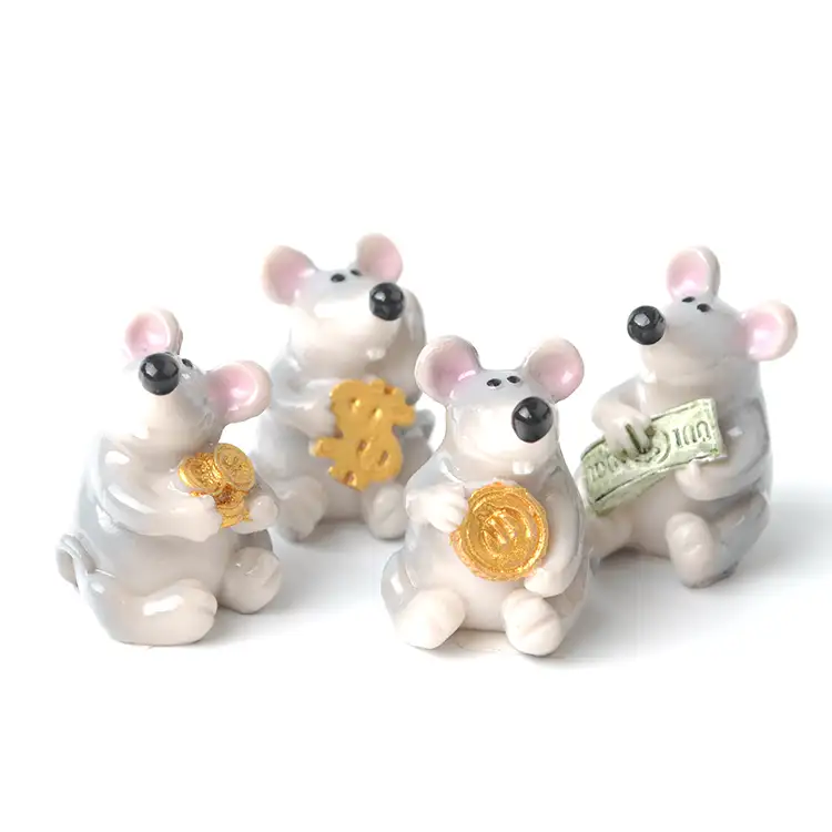 עכבר פסל חדש שנה סמל מקצועי סיילור & משטרת הכי חדש עיצוב תינוק עכברוש Polyresin